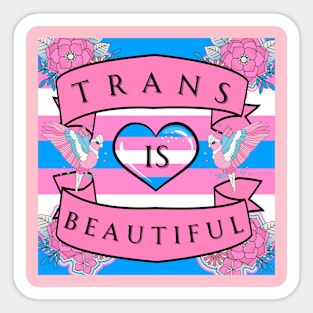 Trans Is Beautiful Sticker